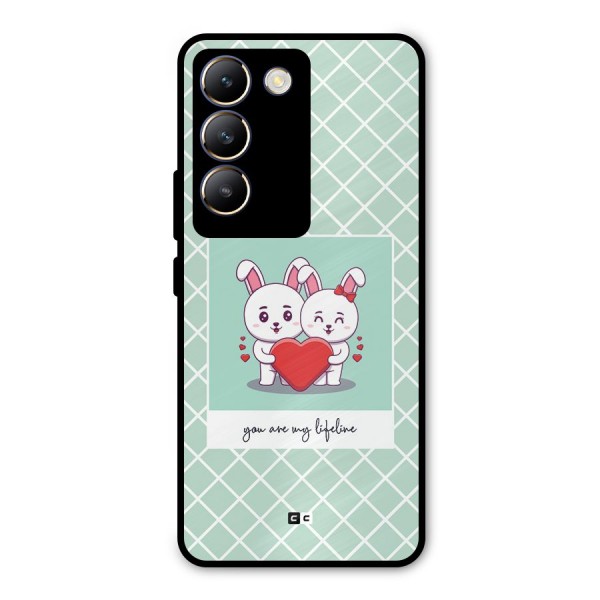 Love Lifeline Metal Back Case for Vivo Y200e