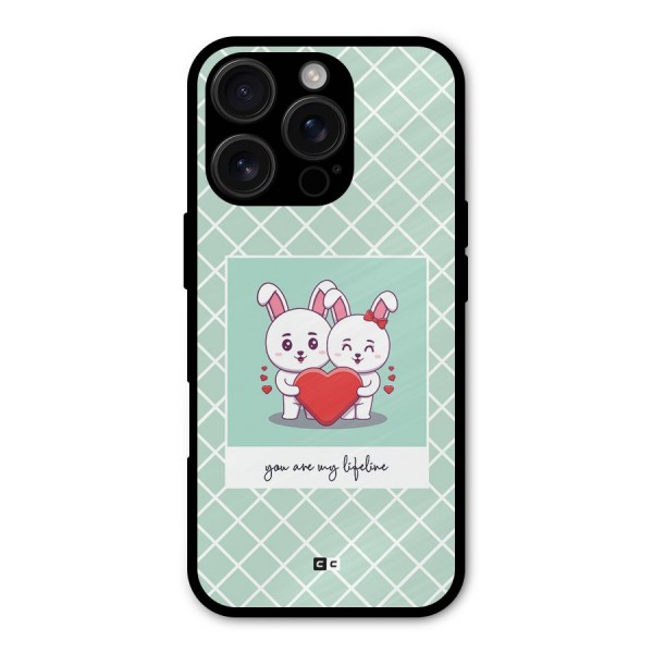 Love Lifeline Metal Back Case for iPhone 16 Pro
