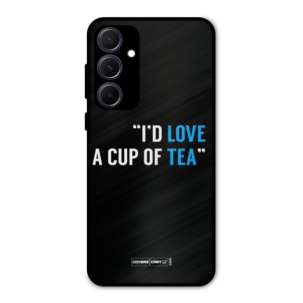 Love Tea Metal Back Case for Galaxy A35