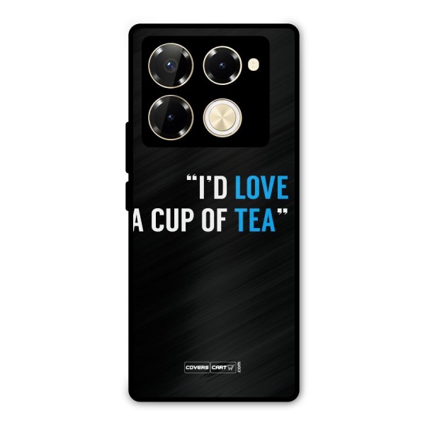 Love Tea Metal Back Case for Infinix Note 40 Pro Plus