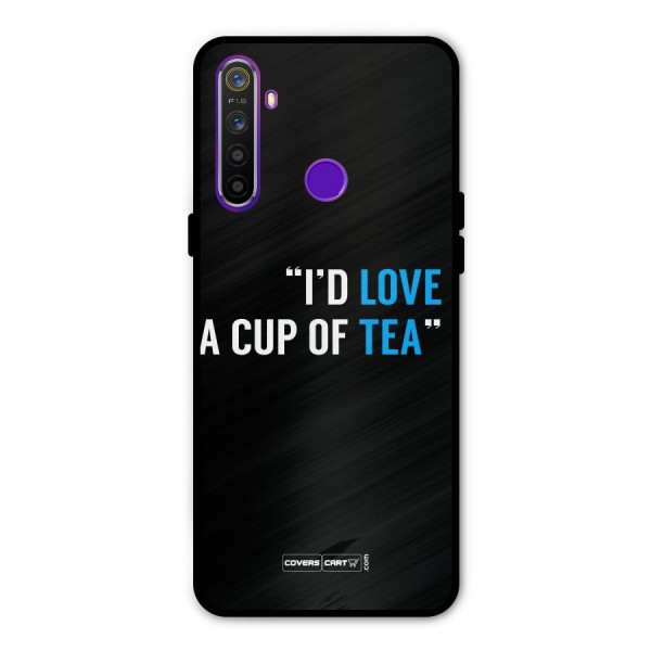 Love Tea Metal Back Case for Realme Narzo 10