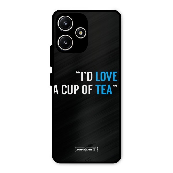 Love Tea Metal Back Case for Redmi 12 5G