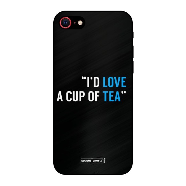 Love Tea Metal Back Case for iPhone SE 2020