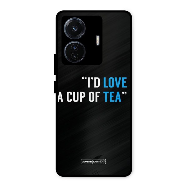 Love Tea Metal Back Case for iQOO Z6