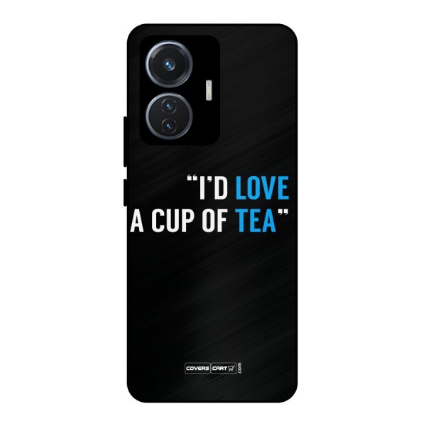 Love Tea Metal Back Case for iQOO Z6 44W