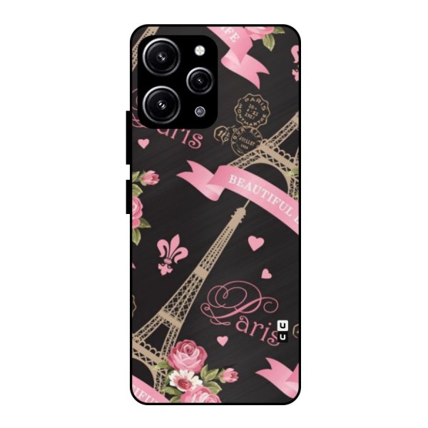 Love Tower Glass Back Case for Redmi 12 4G