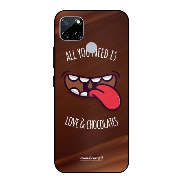 Love and Chocolates Metal Back Case for Realme Narzo 30A