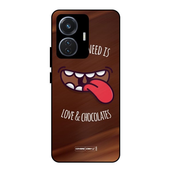 Love and Chocolates Metal Back Case for iQOO Z6 44W