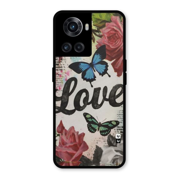 Lovely Butterfly Love Metal Back Case for OnePlus 10R