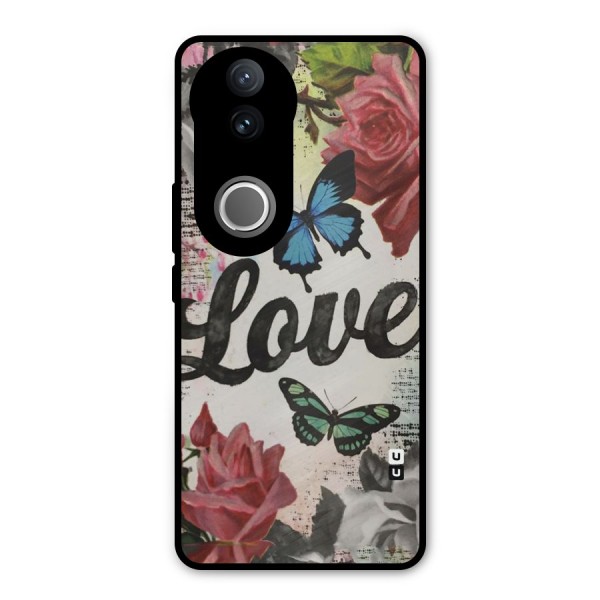 Lovely Butterfly Love Metal Back Case for iQOO Z10R