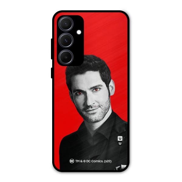 Lucifer Devil Smile Metal Back Case for Galaxy A35