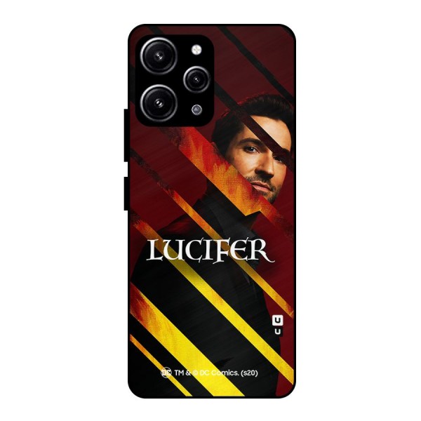 Lucifer Hell Stripes Glass Back Case for Redmi 12 4G