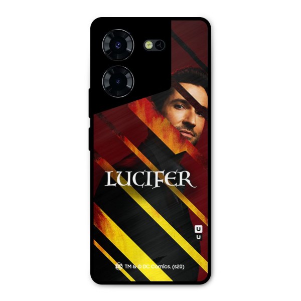 Lucifer Hell Stripes Metal Back Case for Tecno Pova 5 Pro 5G