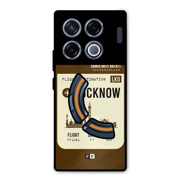 Lucknow Boarding Pass Metal Back Case for Infinix GT 20 Pro