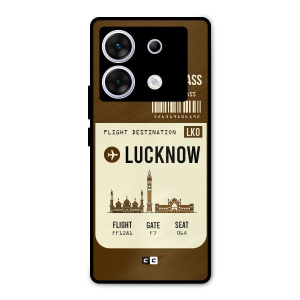 Lucknow Boarding Pass Metal Back Case for Infinix Zero 30 5G
