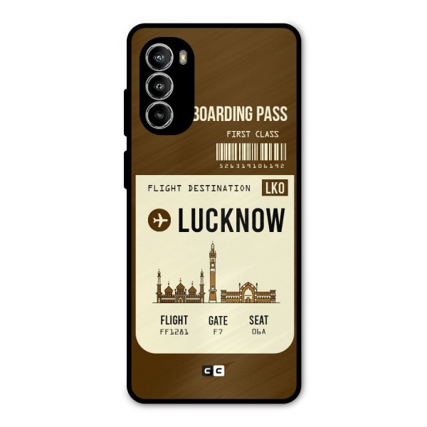 Lucknow Boarding Pass Metal Back Case for Moto G52