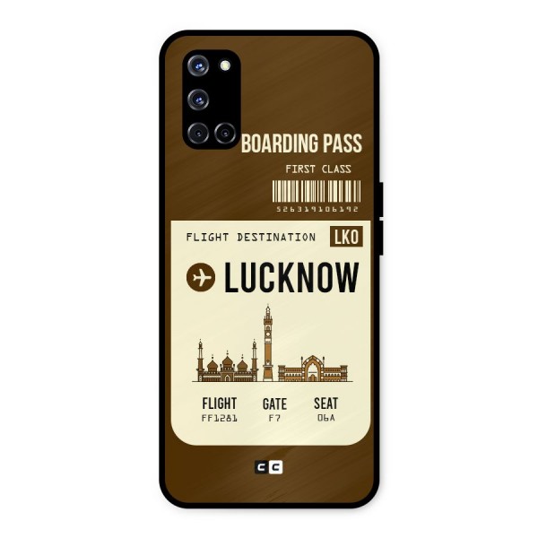Lucknow Boarding Pass Metal Back Case for Oppo A52