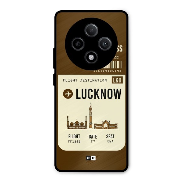 Lucknow Boarding Pass Metal Back Case for Oppo F27 Pro Plus