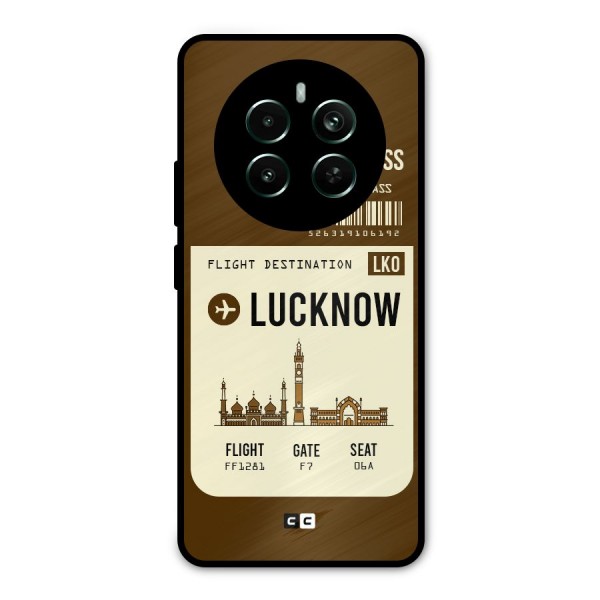 Lucknow Boarding Pass Metal Back Case for Realme 12 Plus
