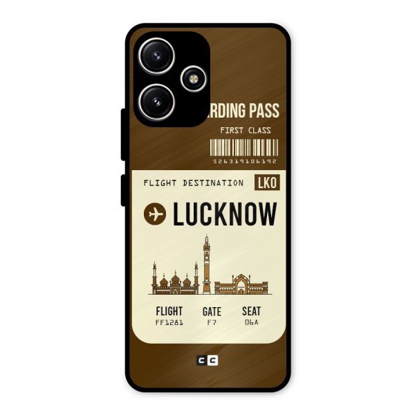 Lucknow Boarding Pass Metal Back Case for Redmi 12 5G