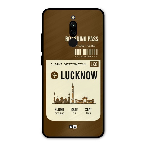 Lucknow Boarding Pass Metal Back Case for Redmi 8