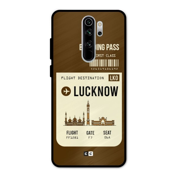 Lucknow Boarding Pass Metal Back Case for Redmi Note 8 Pro