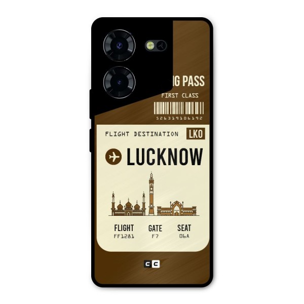 Lucknow Boarding Pass Metal Back Case for Tecno Pova 5 Pro 5G