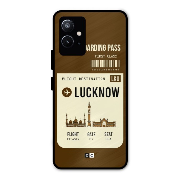Lucknow Boarding Pass Metal Back Case for Vivo T1 5G