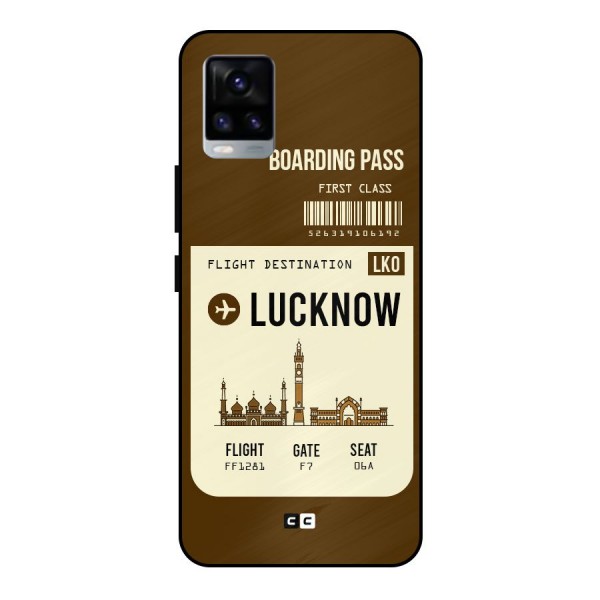 Lucknow Boarding Pass Metal Back Case for Vivo V20 2021