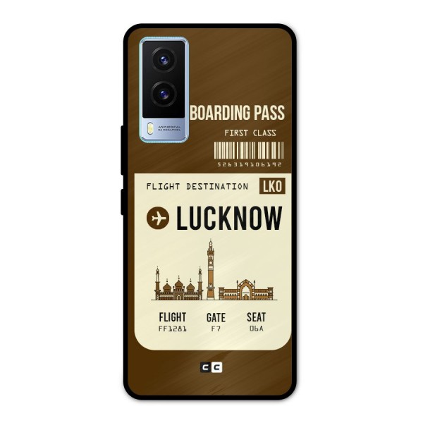 Lucknow Boarding Pass Metal Back Case for Vivo V21e 5G