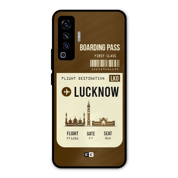 Lucknow Boarding Pass Metal Back Case for Vivo X50