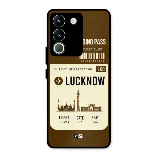 Lucknow Boarding Pass Metal Back Case for Vivo Y200