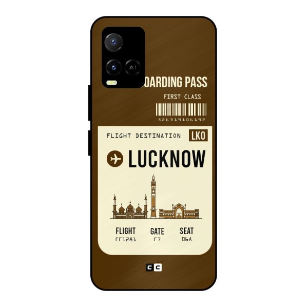 Lucknow Boarding Pass Metal Back Case for Vivo Y21A