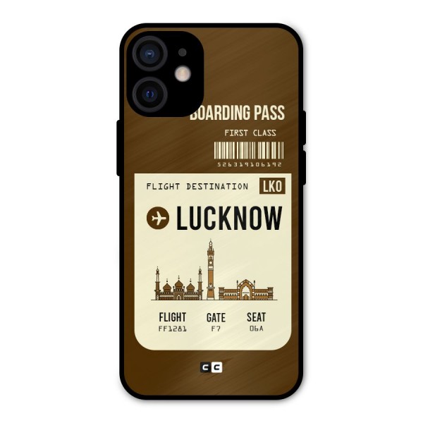 Lucknow Boarding Pass Metal Back Case for iPhone 12 Mini