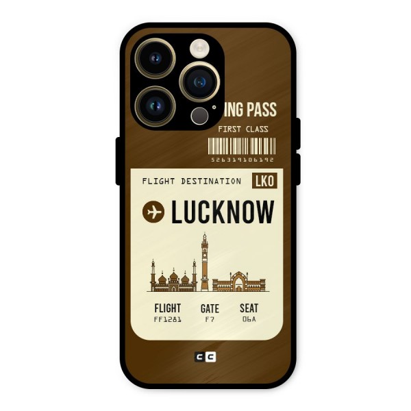 Lucknow Boarding Pass Metal Back Case for iPhone 14 Pro