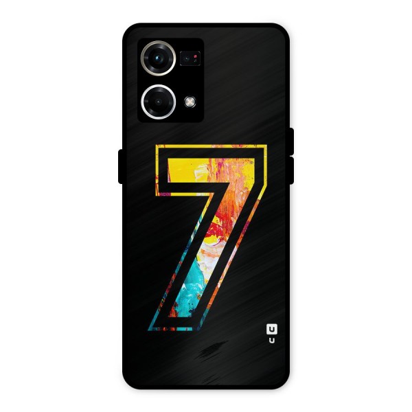 Lucky Number Metal Back Case for Oppo F21 Pro 4G