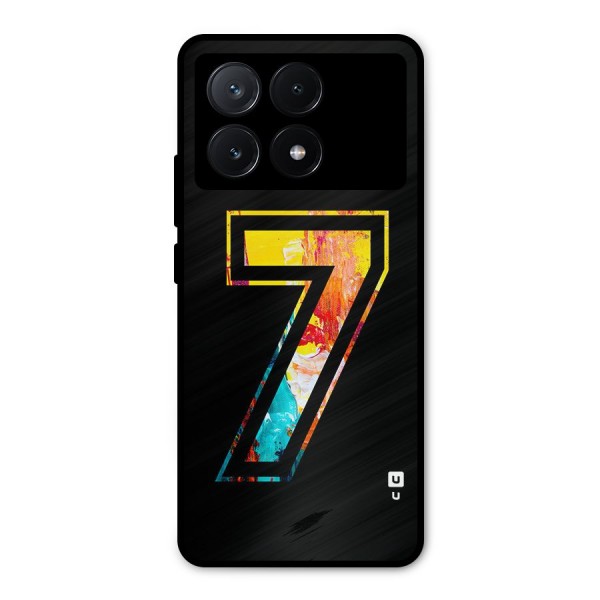 Lucky Number Metal Back Case for Poco X6 Pro