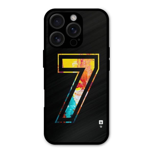 Lucky Number Metal Back Case for iPhone 16 Pro