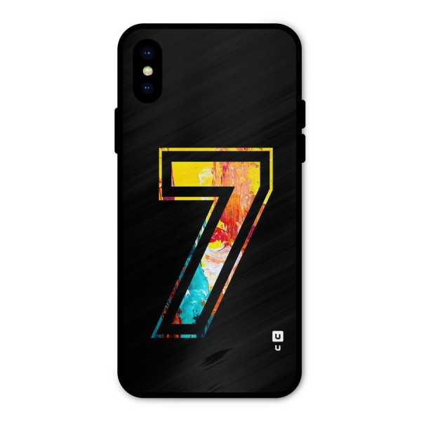Lucky Number Metal Back Case for iPhone X