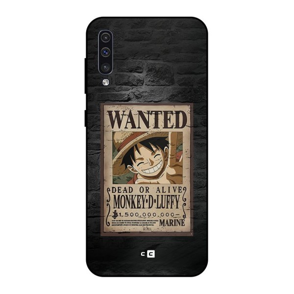 Luffy Wanted Metal Back Case for Galaxy A30s