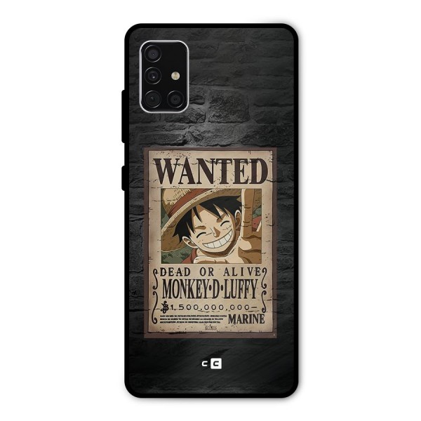 Luffy Wanted Metal Back Case for Galaxy A51