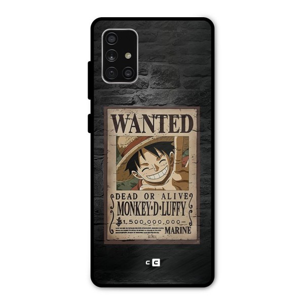 Luffy Wanted Metal Back Case for Galaxy A71
