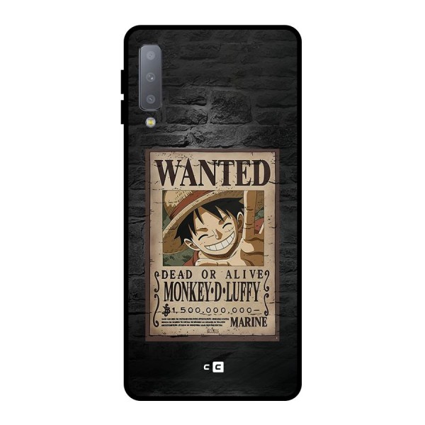 Luffy Wanted Metal Back Case for Galaxy A7 (2018)