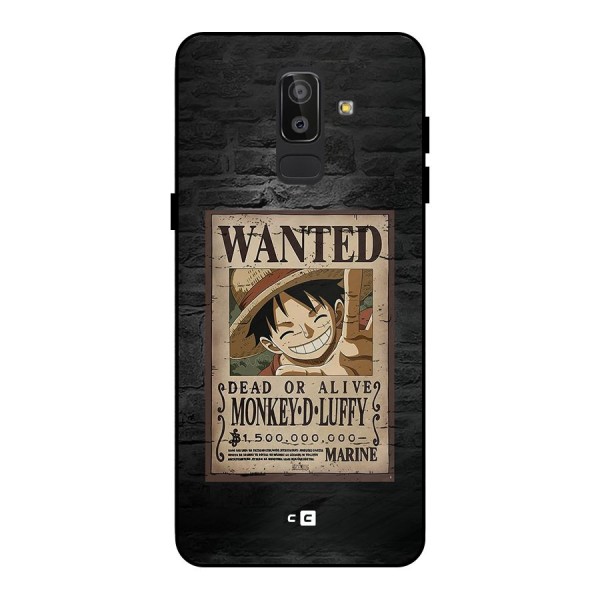 Luffy Wanted Metal Back Case for Galaxy J8