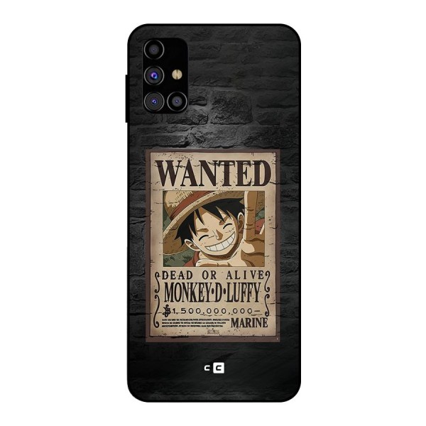 Luffy Wanted Metal Back Case for Galaxy M31s