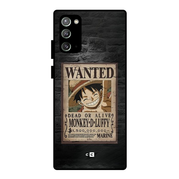 Luffy Wanted Metal Back Case for Galaxy Note 20
