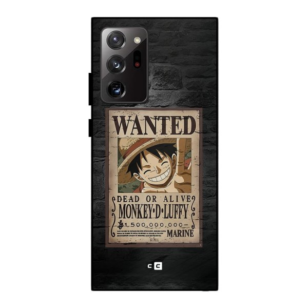 Luffy Wanted Metal Back Case for Galaxy Note 20 Ultra