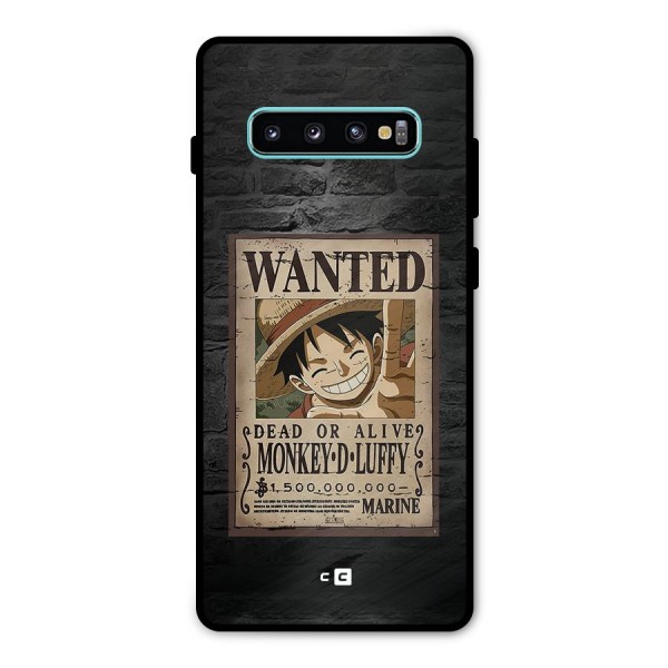 Luffy Wanted Metal Back Case for Galaxy S10 Plus