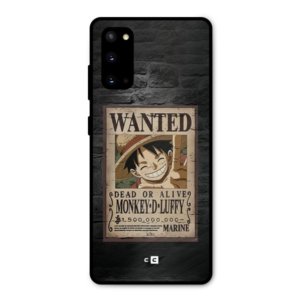 Luffy Wanted Metal Back Case for Galaxy S20