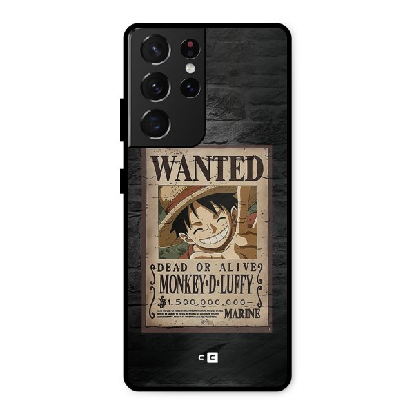 Luffy Wanted Metal Back Case for Galaxy S21 Ultra 5G
